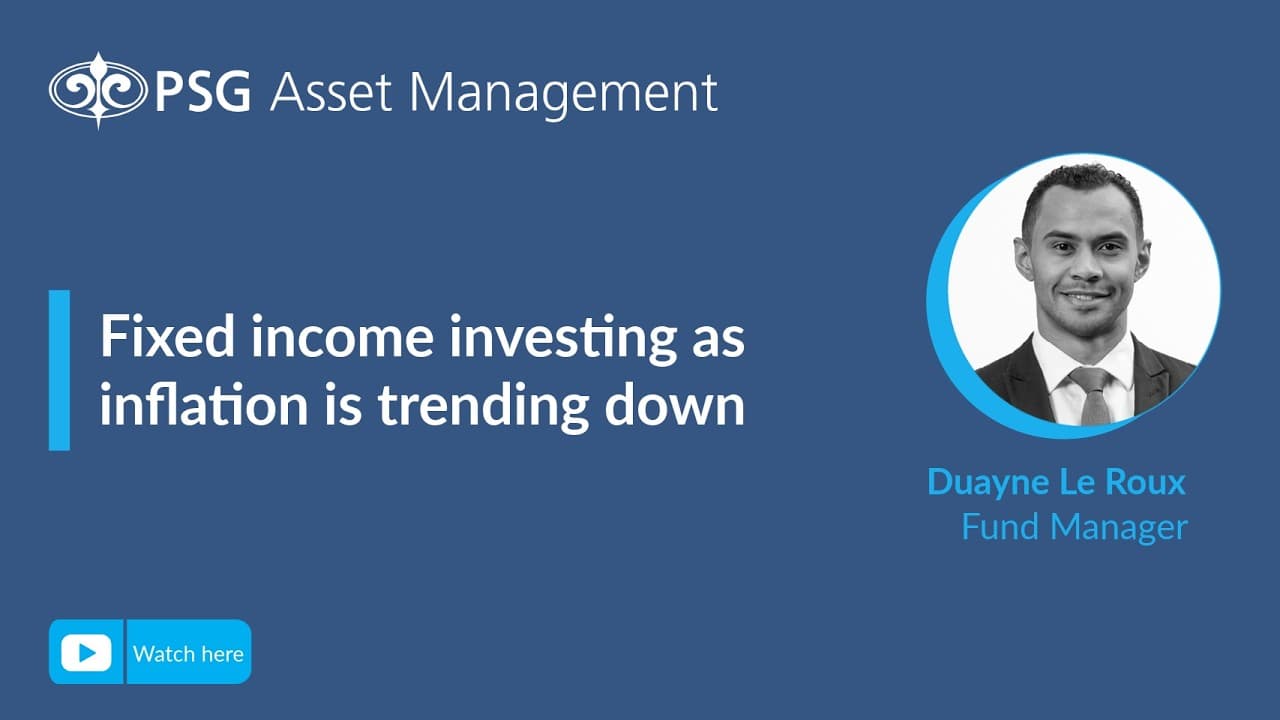 Fixed income investing as inflation is trending down