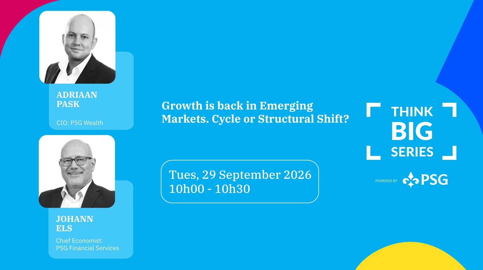 Register for the Think Big Series. A collection of dialogues with industry experts.